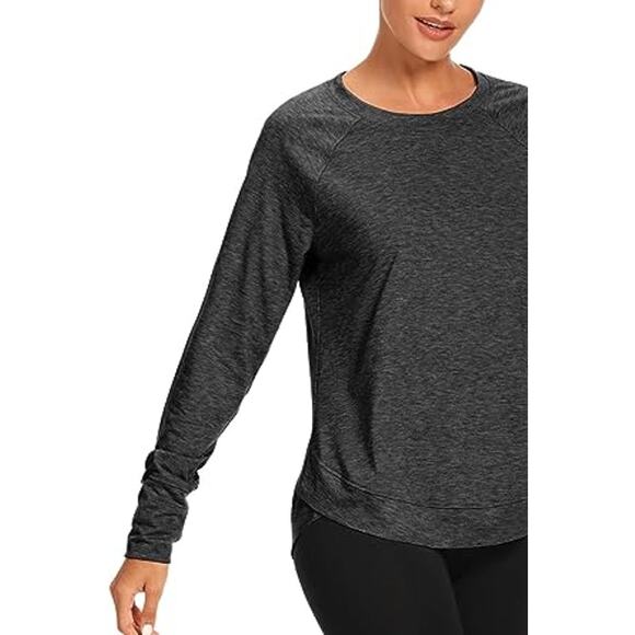Women's Grey Cozy Lightweight Long Sleeve Sweatshirt Size XLarge - Picture 2 of 5